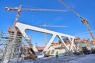 Foto von einer anspruchsvollen Konstruktion aus Ortbeton.