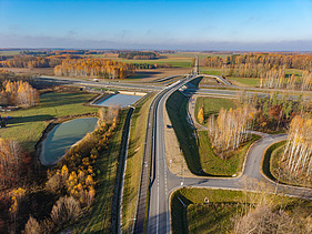 Bild: Vogelperspektive Autobahn