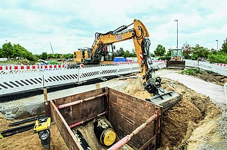 Auch am Bauabschnitt 4 der 2. Nord-Süd-Verbindung in Magdeburg war der STRABAG-Bereich Magdeburg beteiligt