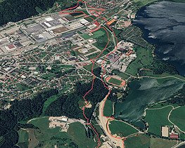 Image: Bird's eye view of highway section