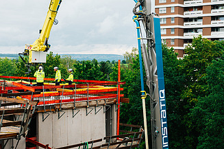 Foto des 3D-Druckbetonroboter in Metzingen-Neugreuth