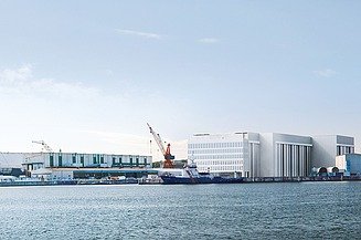 Foto von der Skyline in Kiel. 