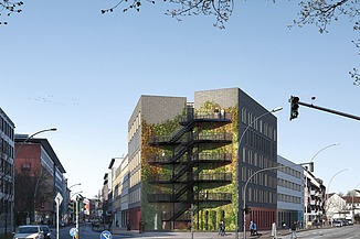 Visualisierung vom Hamburger Dom, es befindet sich direkt an der Straße. 