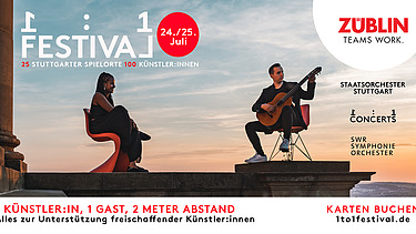 Flyer vom ZÜBLIN sponsort 1:1 CONCERTS.