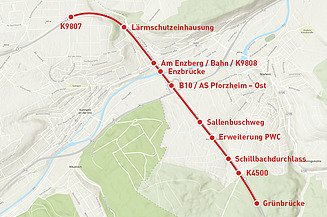 Map of a construction project