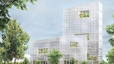 Moderner Neubau der NRW.BANK