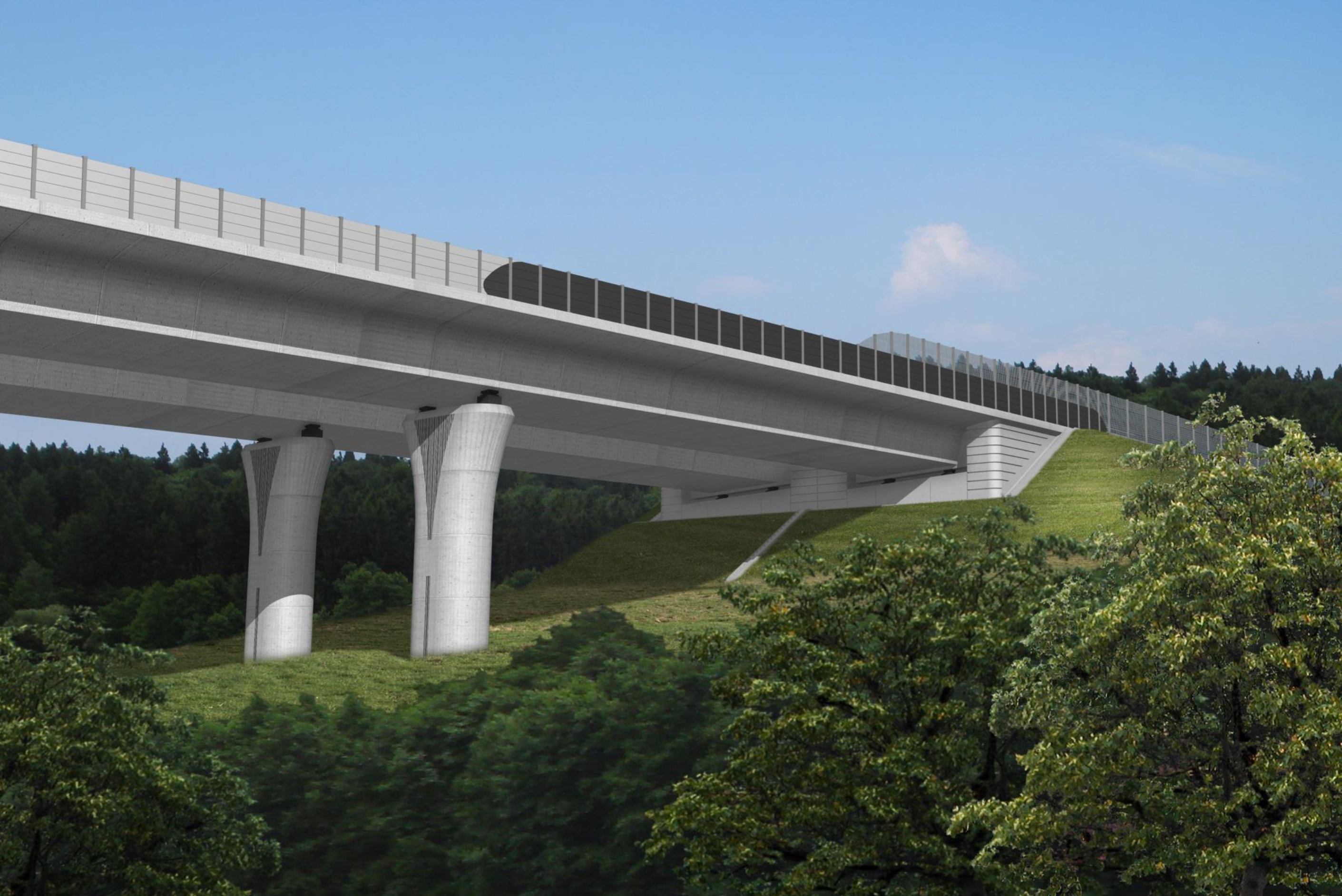 Foto einer Autobahnbrücke