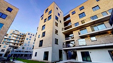 Visualisierung von den neunen Wohnungsbauten in Gent.