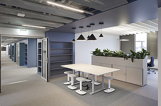 The picture shows a visualization of a modern office