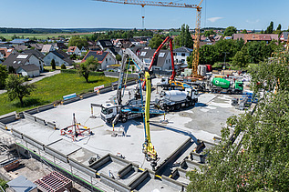 Vogelperspektive der Baustelle