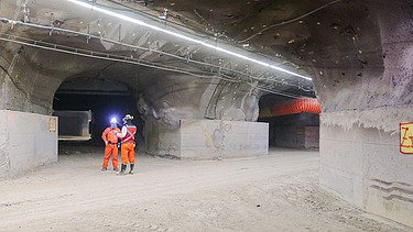 Perspektive aus dem inneren einer Mine