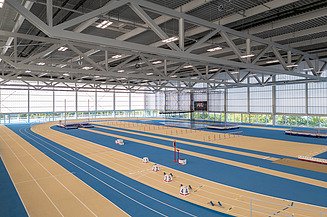 Foto der Leichtathletikhalle in der neuen Sport Arena Wien