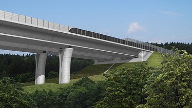 Foto einer Autobahnbrücke