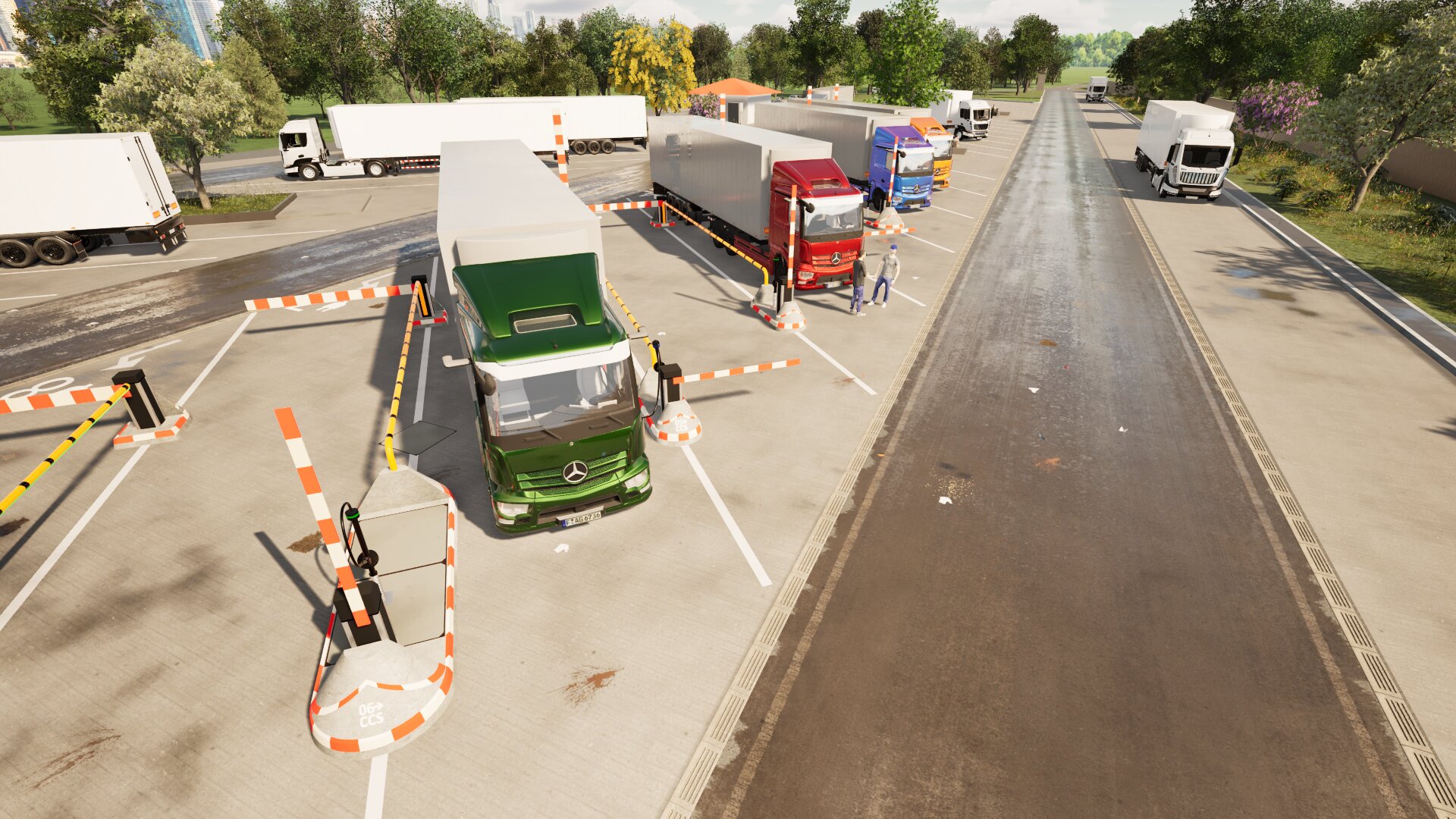 So könnte die Schnellladung der LKW in Zukunft aussehen.