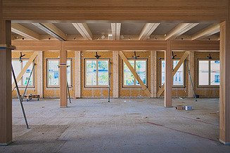 Interior walls made of wood
