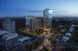 Luftvisualisierung von der BVK-Zentrale.  