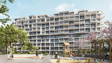 Visualisierung von Stadtentwicklungsprojekt Kennedy Garden