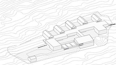 Skizze von der Schule am Hang Frankfurt am Main.