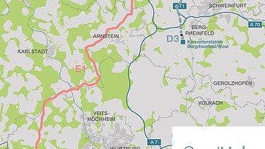 Foto einer Straßenkarte