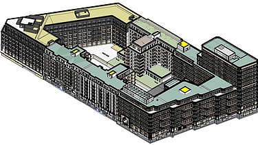 Model eines Häuserblocks