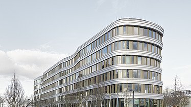 The picture shows an office building