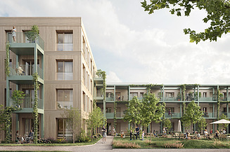 Totalansicht von Wohnungsbau in Kernen.