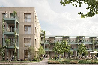 Totalansicht von Wohnungsbau in Kernen.