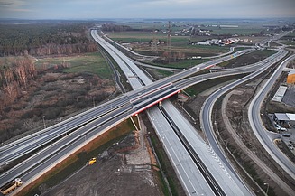 Bild: Vogelperspektive Autobahn