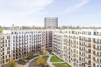 Visualisierung von Wohngebäuden „Stadtquartier Südkreuz“ in Berlin.