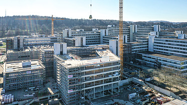 Luftaufnahme vom 1. Bauabschnitt der Universität Bielefeld.