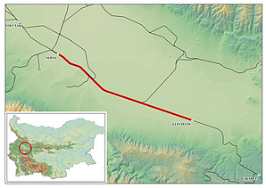 Photo shows a map with a red mark