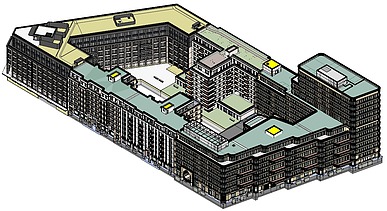 Model of a block of houses