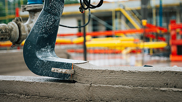 Nahaufnahme eines 3D Betondruckkopf