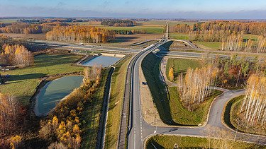 Bild: Vogelperspektive Autobahn