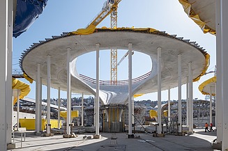 Foto von der ZÜBLIN Timber-Freiformschalungen. 