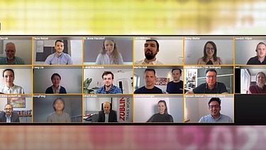 Foto von der Online-Preisverleihung im Wettbewerb „Auf IT gebaut – Bauberufe mit Zukunft“.