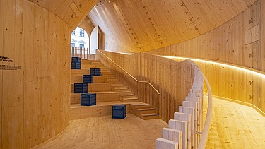 Foto von innen vom Augsburger Rathaus. 