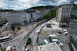 Foto von der Baustelle am Jahnplatz