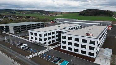 Luftaufnahme des neuen STRABAG Standorts in St. Pölten