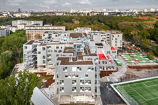 Visualisierung von einem Schulneubau in Berlin.