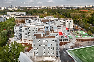 Visualisierung von einem Schulneubau in Berlin.