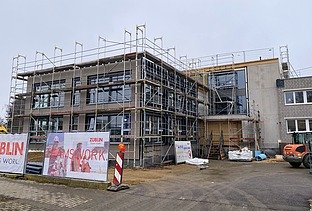 Foto vom Rohbau für Turm am Mailänder Platz 
