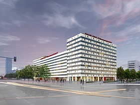 Visualisierung vom „Haus der Statistik“ in Berlin.