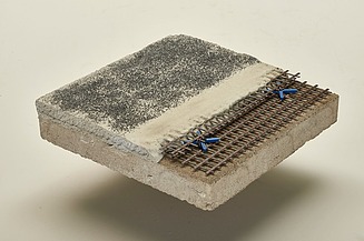 Die 3D-Darstellung illustriert den Aufbau von Carbon-Beton.