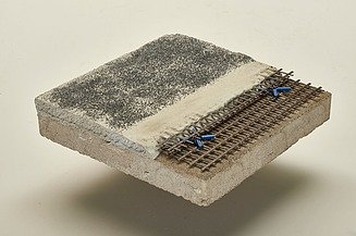Die 3D-Darstellung illustriert den Aufbau von Carbon-Beton.