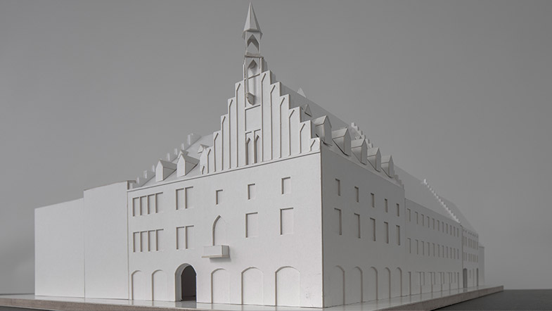 Model vom ZÜBLIN historischen Rathaus in Staubingen. 