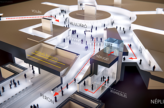 Visualisierung eines U-Bahn Zugangs