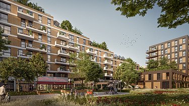 Im 23. Bezirk entsteht im Auftrag der BWSG das Projekt „Im Terrassengarten“ als Teil einer umfassenden Quartiersentwicklung in der Meischlgasse. 