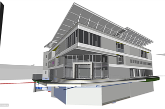 Bild eines dreidimensionalen Architekturmodell