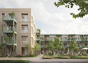 Totalansicht von Wohnungsbau in Kernen.